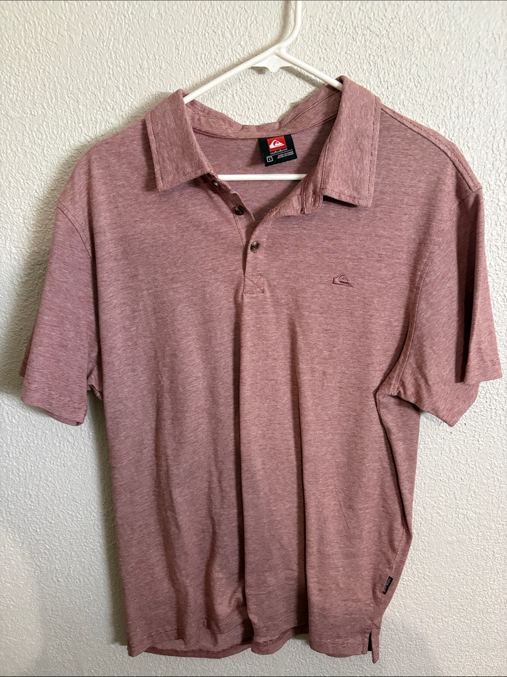 New - Quiksilver Men's Heathered Rose Polo Shirt